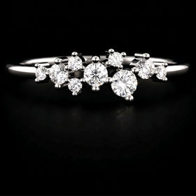 Athens - Diamonds 14k White Gold Ring by Ferko's