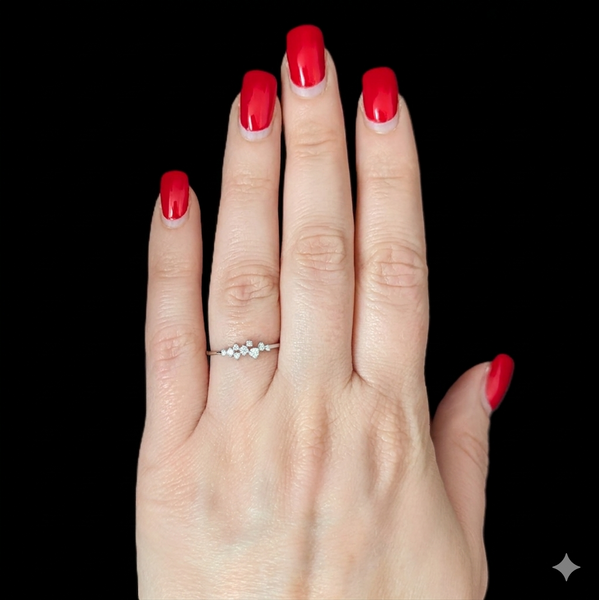 ferko's diamond cluster 14k white gold ring