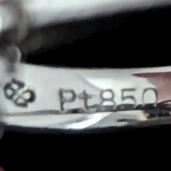 GIA Natural Sapphire Cut Diamonds Platinum Ring Statement or Engagement Estate 