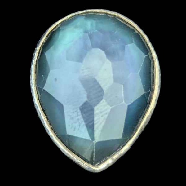 IPPOLITA Rock Candy Large Teardrop Teal Ring Sterling Silver 925 Estate Cocktail