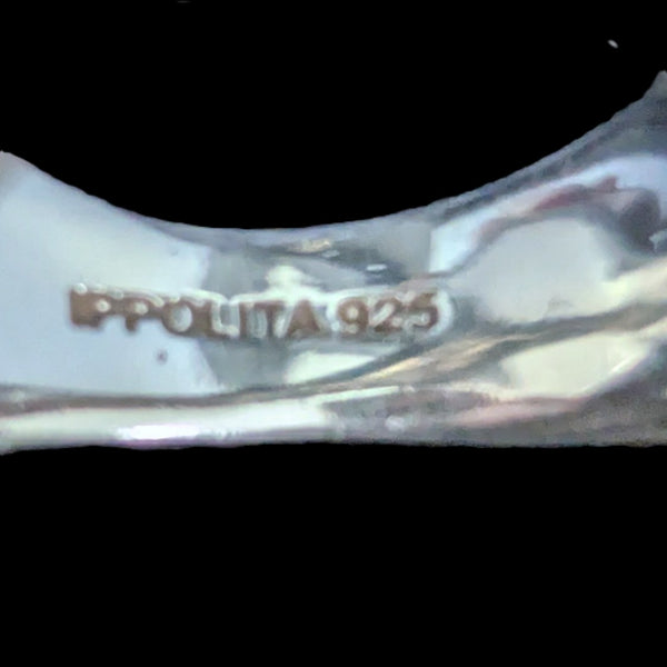 IPPOLITA Rock Candy Large Teardrop Teal Ring Sterling Silver 925 Estate Cocktail maker's mark