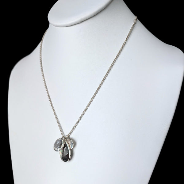 IPPOLITA Rock Candy Sterling Silver Triple Charm Necklace – Black Shell & Quartz