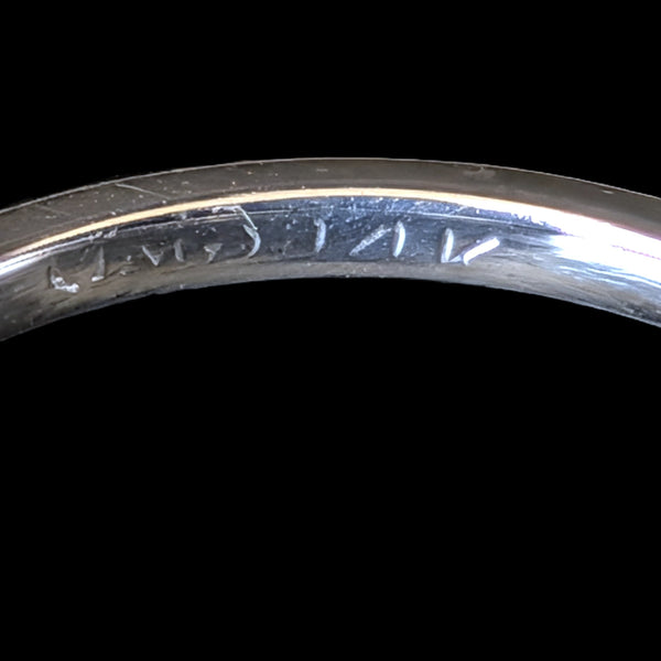 Estate Natural Diamonds 14k White Gold Band Ring 50% Eternity Wedding Anniversary  hallmark