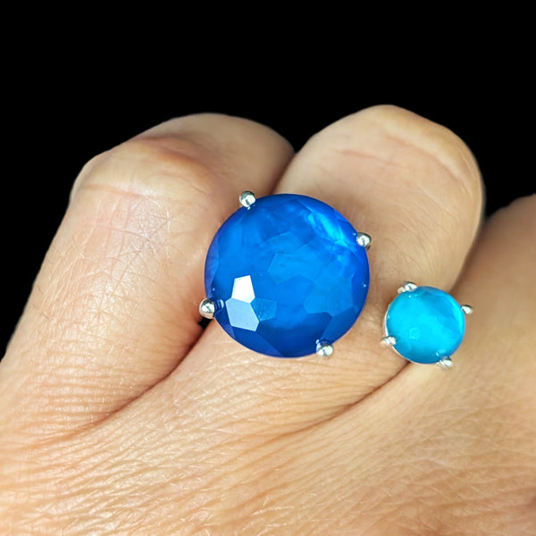 IPPOLITA Wonderland Duo Open Cocktail Ring in Island Colorway Sterling Silver