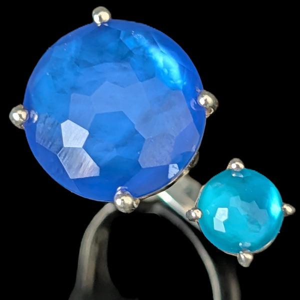 IPPOLITA Wonderland Duo Open Cocktail Ring in Island Colorway Sterling Silver