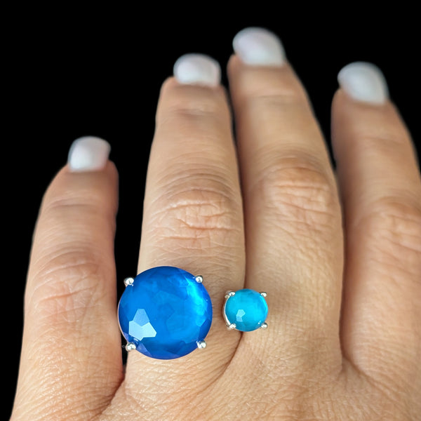IPPOLITA Wonderland Duo Open Cocktail Ring in Island Colorway Sterling Silver