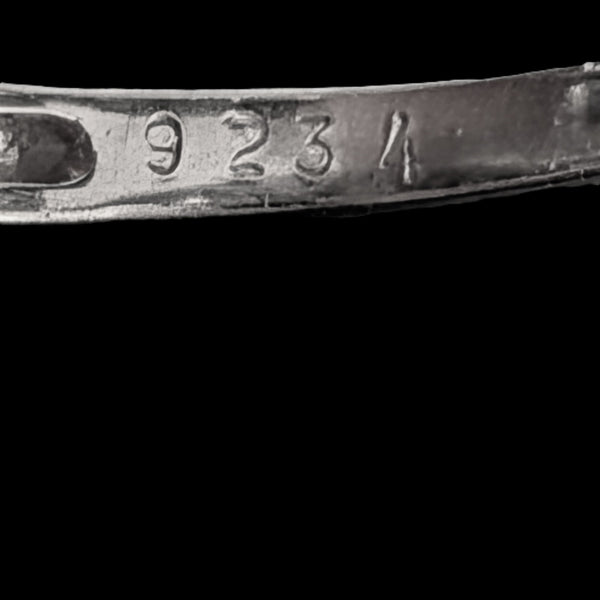 JABEL Vintage Diamonds 18k White Gold Fashion or Engagement Ring Retro Deco