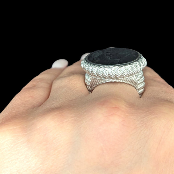 Elliston - Judith Ripka Italia Coin Ring Sterling Silver Estate