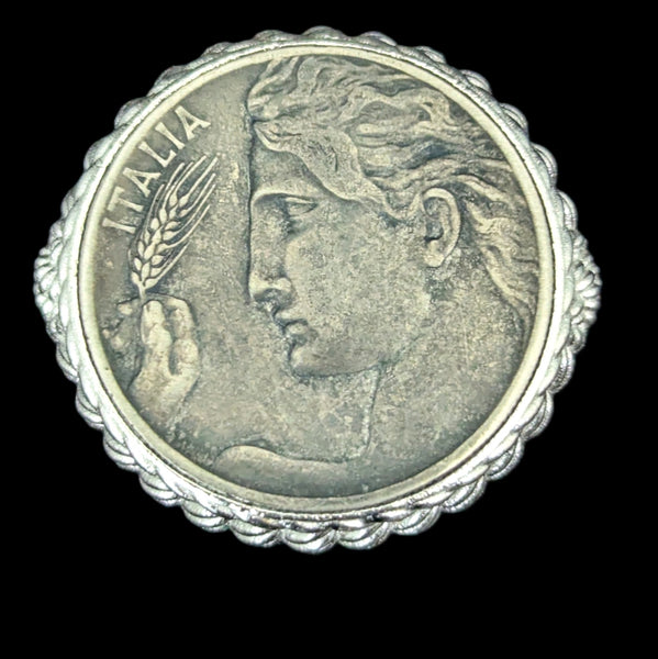 Elliston - Judith Ripka Italia Coin Ring Sterling Silver Estate