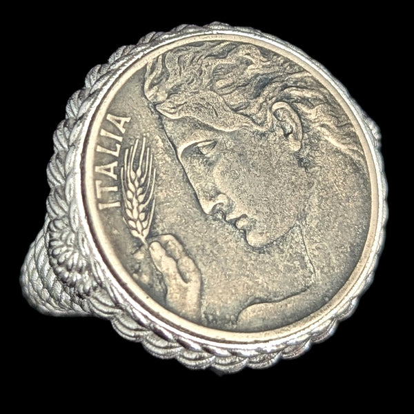 Elliston - Judith Ripka Italia Coin Ring Sterling Silver Estate