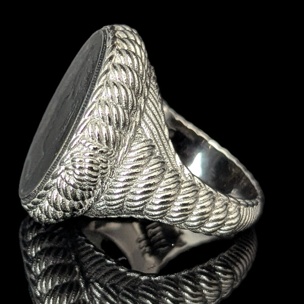 Elliston - Judith Ripka Italia Coin Ring Sterling Silver Estate