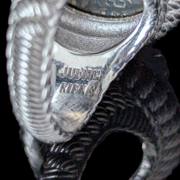 Elliston - Judith Ripka Italia Coin Ring Sterling Silver Estate