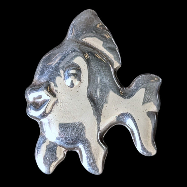 KABANA Happy Fish Brooch Vintage Sterling Silver 925 Pin Estate Signed Gift 2"