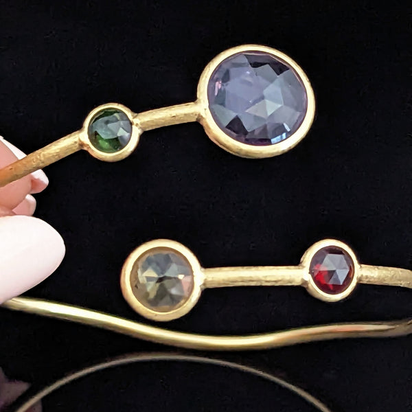 Marco Bicego Jaipur 18k Yellow Gold Multi Gemstone Cuff Bracelet Estate Gift