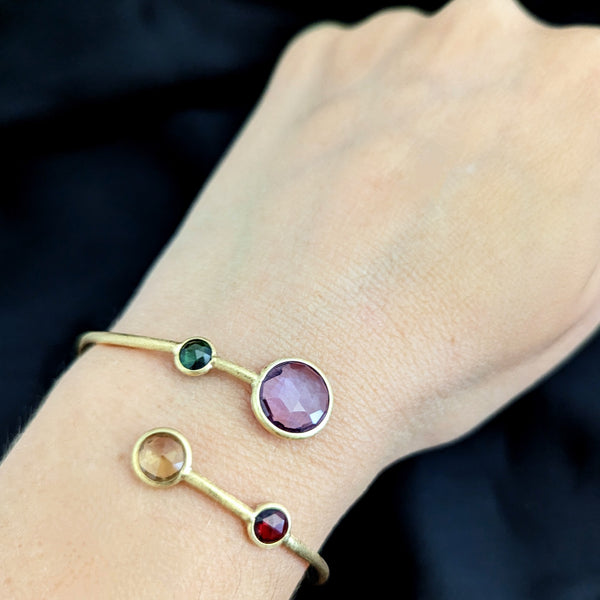 Marco Bicego Jaipur 18k Yellow Gold Multi Gemstone Cuff Bracelet Estate Gift
