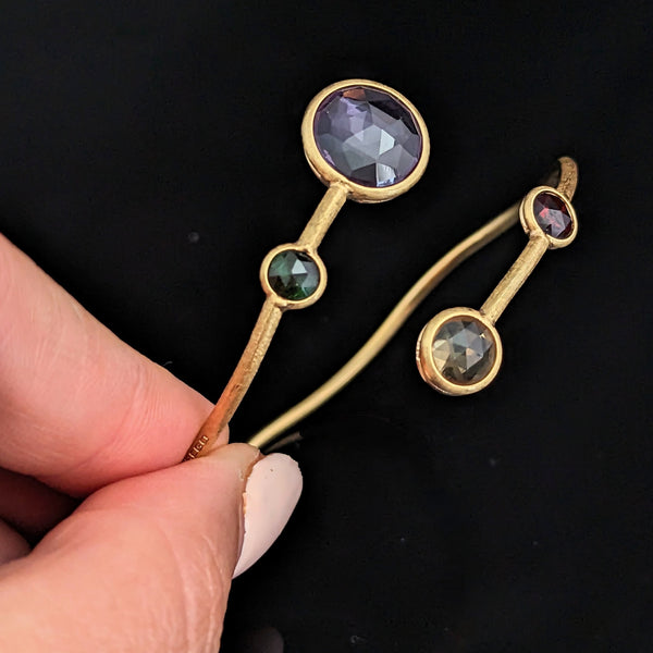 Marco Bicego Jaipur 18k Yellow Gold Multi Gemstone Cuff Bracelet Estate Gift
