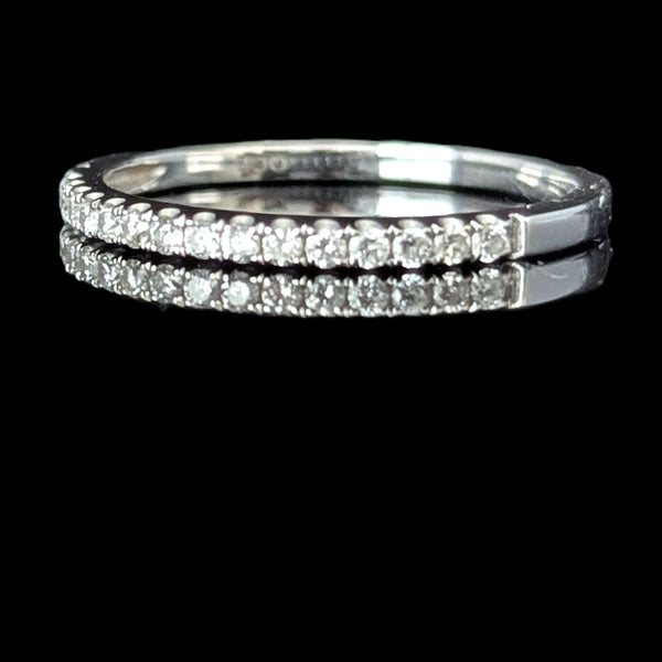 Natural Diamonds 14k White Gold Wedding Band Estate Bridal Anniversary Gift  quality color design maker's mark QCD