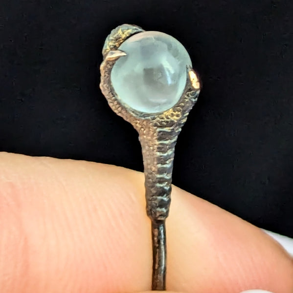 Antique 14k Yellow Gold Claw / Talon Holding Orb Stick Pin Lapel Victorian 1800s 