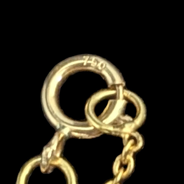 Pear Cut Natural Sapphires 18k Yellow Gold Station Necklace 24.5" Adjustable Length Gift 