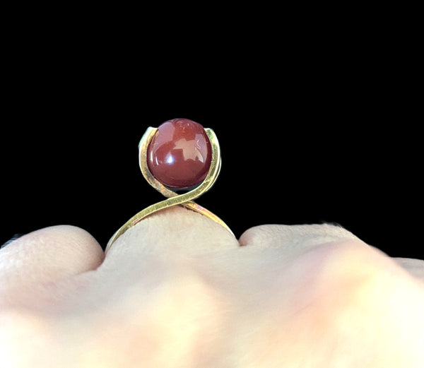 VINTAGE Chameleon 14K Gold Ring 17 Interchangeable Stones Original Box Set Gift