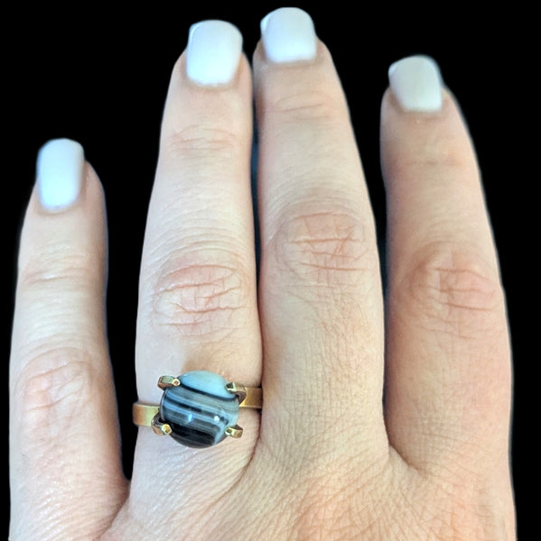 VINTAGE Chameleon 14K Gold Ring 17 Interchangeable Stones Original Box Set Gift