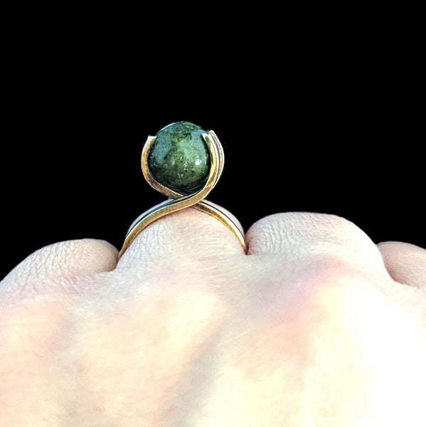 VINTAGE Chameleon 14K Gold Ring 17 Interchangeable Stones Original Box Set Gift