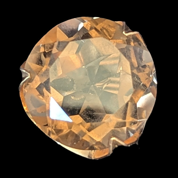 Vintage 1970s 20ct Smoky Quartz 14k Yellow Gold Cocktail Ring Estate Modernistic