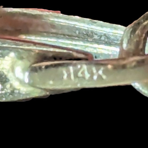 Vintage ARTICULATED Girl Pendant Diamonds 14k Yellow Gold Retro Estate 1960-70s