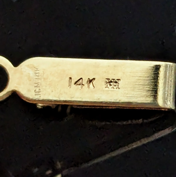 Vintage Ametrine Amethyst Citrine 14k Yellow Gold Necklace Estate Bead Gift