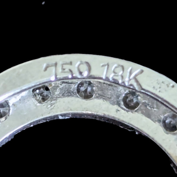 Vintage Articulated Pearls Diamonds 18k White Gold Slide Pendant Estate Jewelry 