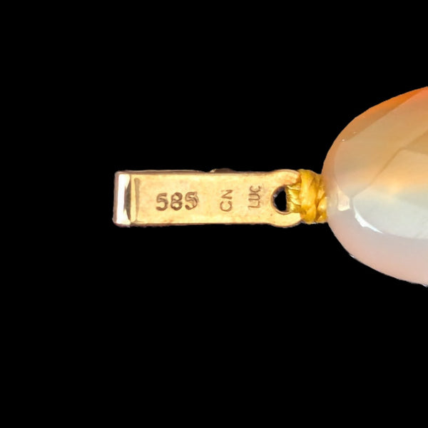 Vintage 14k Yellow Gold Large Flower Carnelian Carving Bracelet Retro Estate 