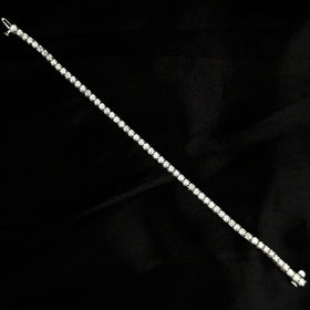 Vintage Diamond 14k White Gold Tennis Bracelet Estate Jewelry Gift