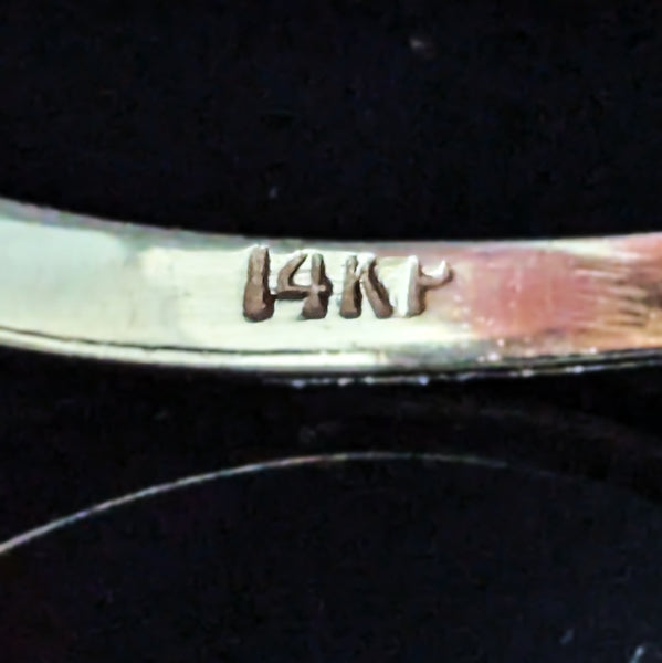 Vintage Diamond 14k Yellow Gold Cluster Cocktail Statement Ring Estate Jewelry