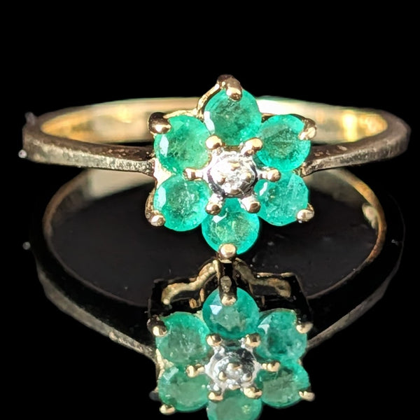 Vintage Natural Diamond 14k White Gold Solitaire Adjustable Necklace Drop Estate Gift
