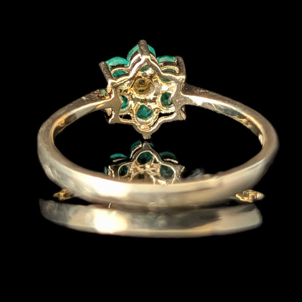 Vintage Natural Diamond 14k White Gold Solitaire Adjustable Necklace Drop Estate Gift