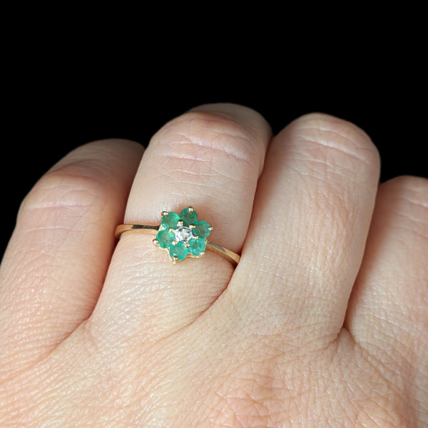 Vintage Natural Diamond 14k White Gold Solitaire Adjustable Necklace Drop Estate Gift