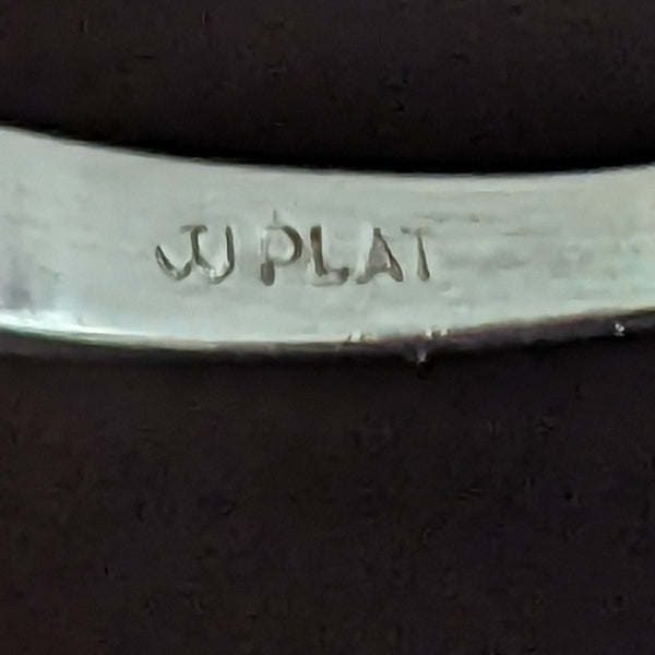 Vintage Diamond Platinum Engagement Ring Bridal Gift Estate Jewelry Accents