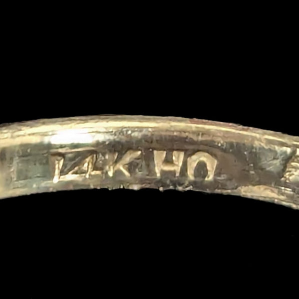 Vintage Diamond Gemstones 14k Yellow Gold Ring Floral Statement Retro Estate