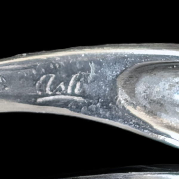 Marin - Vintage Diamonds 14k White Gold Greek Key Ring