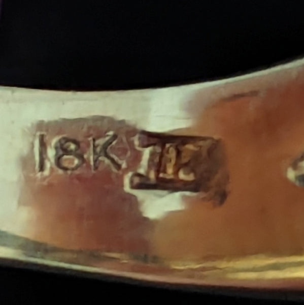 Vintage Diamonds 14k Yellow White Gold Link Ring Band Estate Retro Mid Century 