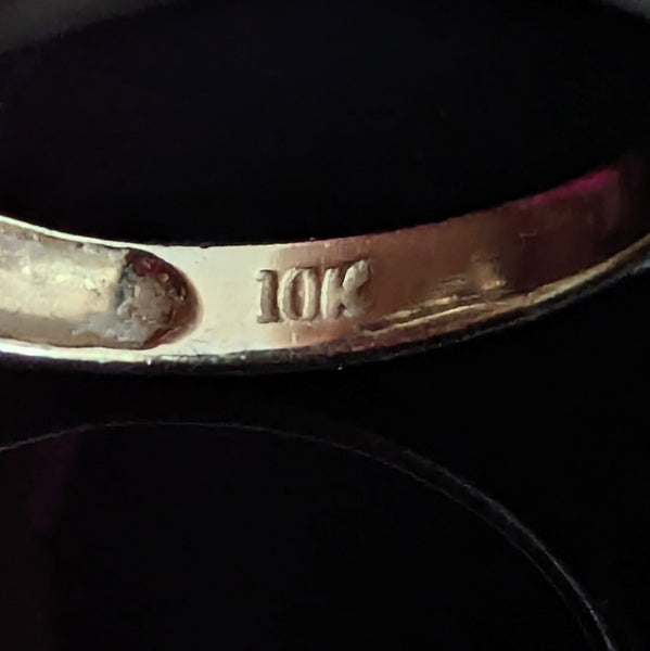 The Stanford - Estate Diamond Ruby Emerald 10k Gold Panther Ring