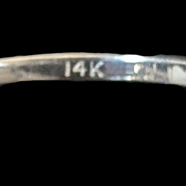 Vintage Diamonds White Gold Ring by KIMBERLY DIAMOND CO Mid Century Retro 1950s 