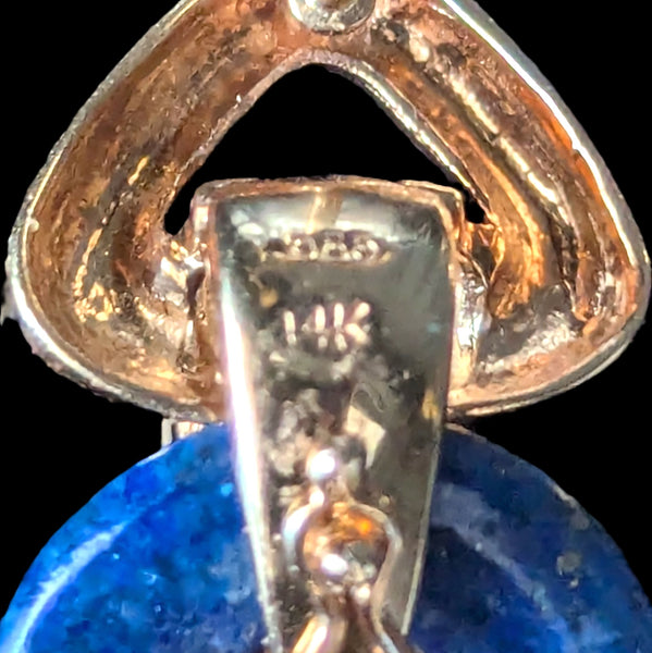 4 in One Vintage Interchangeable Gemstones Earrings Diamonds 14k Gold Day to Night Convertible Set  hallmark 585