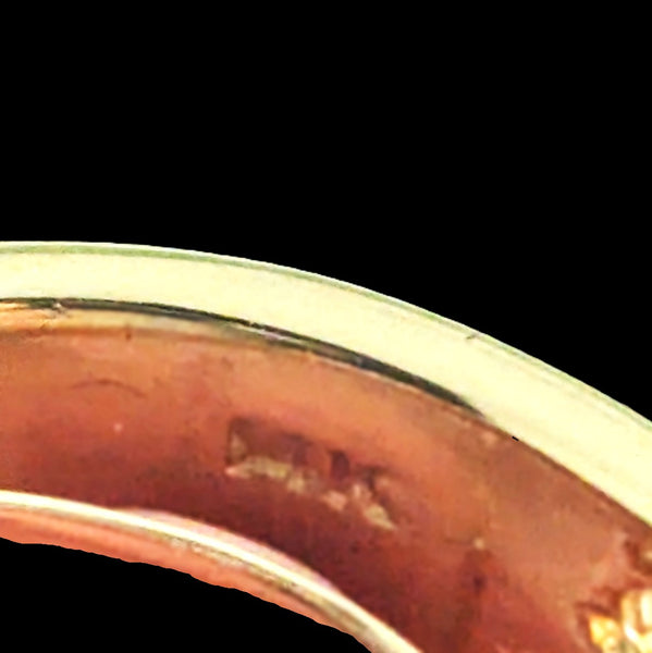 Vintage Old Cut Diamonds Star Rubies 14k Yellow Gold Cocktail Ring Cluster 13.8g 14k hallmark