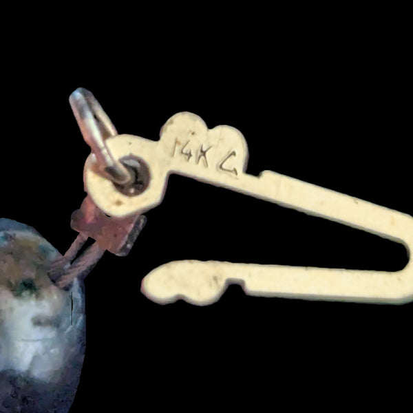 Vintage Opera Length Yellow Gold Hardstone Gemstone Beaded Necklace 33 Inches Retro