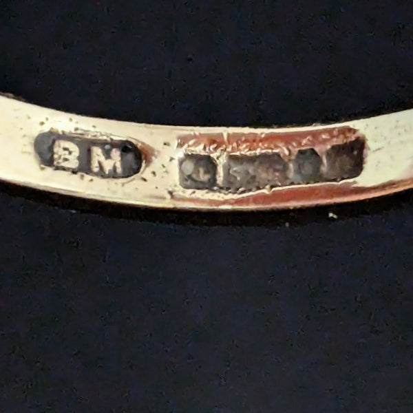 BM maker's mark Vintage Pear Cut Ruby Diamonds 14k Yellow Gold Ring Statement Estate Jewelry