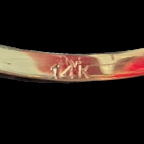 Vintage Rubies Diamonds 14k Yellow Gold Statement Ring Geometric Cluster Estate 14k hallmark