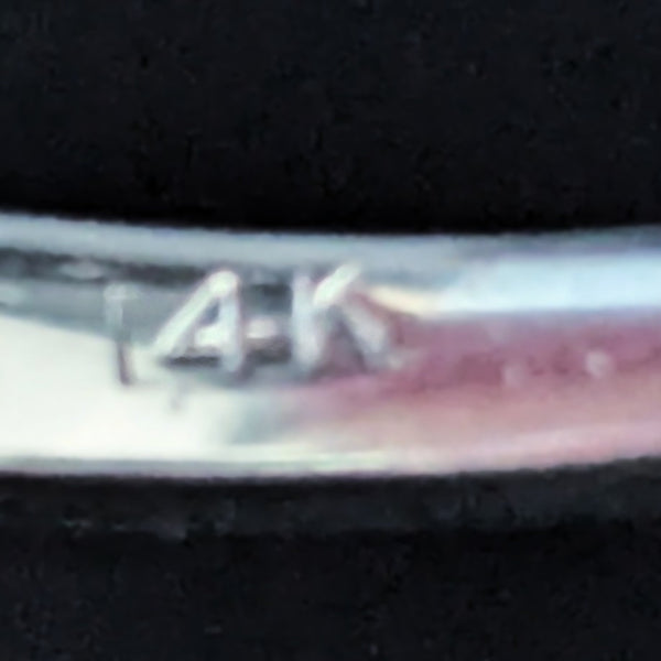 Vintage Sapphires Diamonds 14k White Gold Cocktail Ring Cluster Marquise Estate