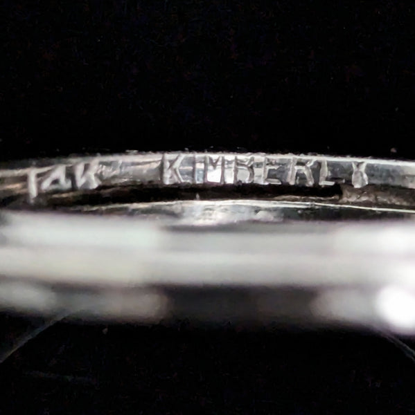 Vintage Spray of Diamonds & Sapphires 14k White Gold Shooting Star Cocktail Ring 