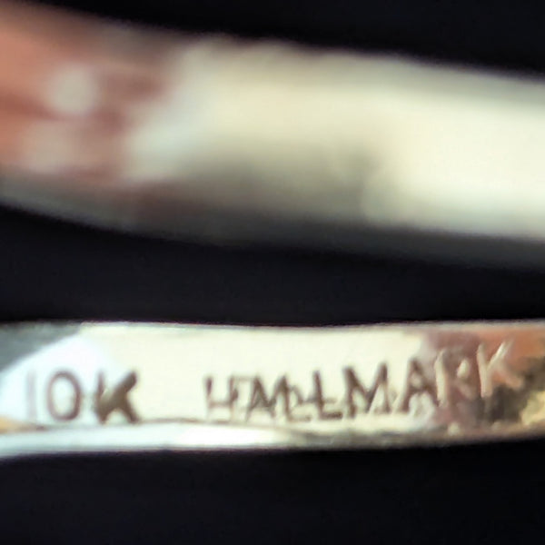 Vintage Toi At Moi Ring Pearls Diamonds 10k Yellow White Gold Estate Retro Gift MAKER'S MARK HALLMARK
